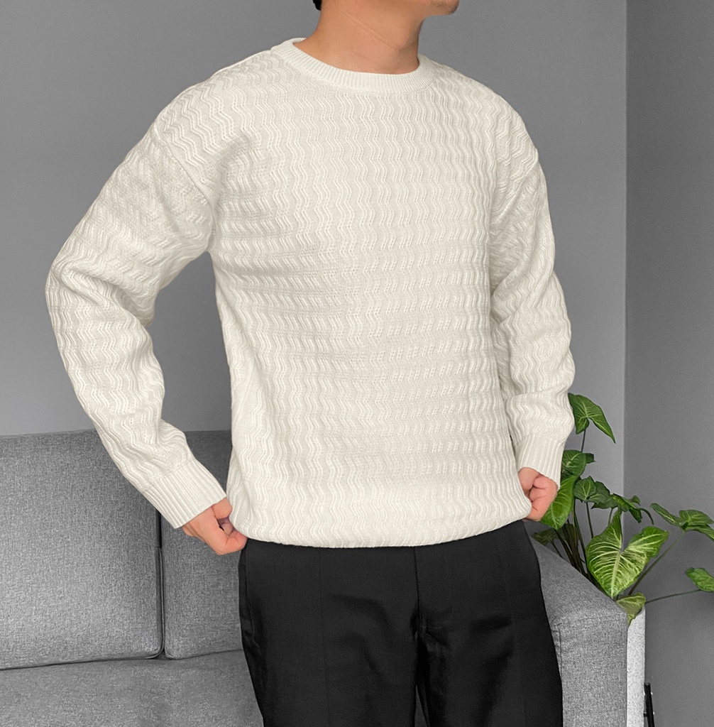 SUETER HILO ZIGZAG PERLA