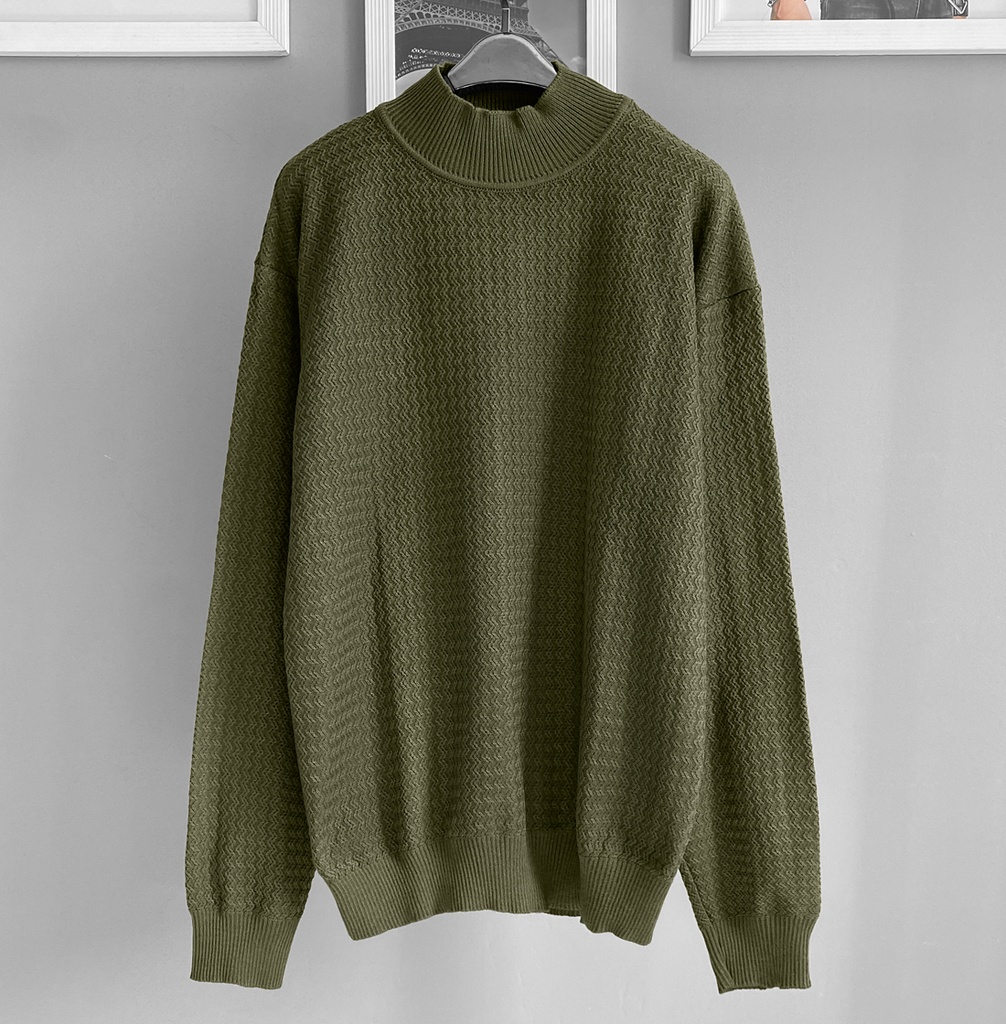 SUETER HILO CUELLO ALTO VERDE