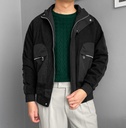 CASACA BOMBER CARGO CORDUROY NEGRO
