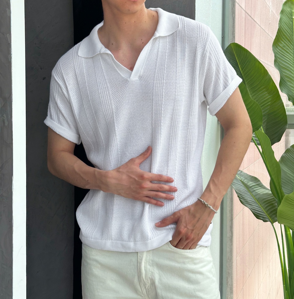 CAMISERO HILO MC BLANCO