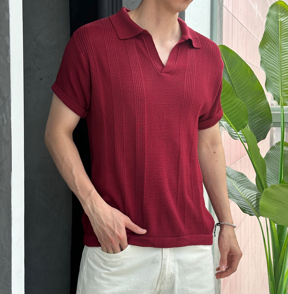 CAMISERO HILO MC GUINDA