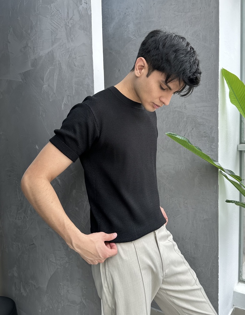 POLO HILO BASIC NEGRO
