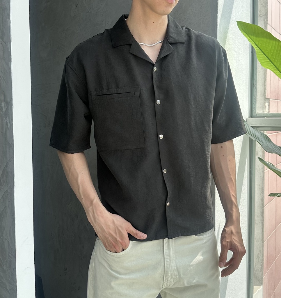 CAMISA CUBANA BACARDI NEGRO