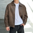 BIO-LEATHER JACKET MARRON
