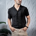 CAMISA CUBANA SLIM FIT NEGRO