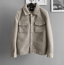 CASACA PAÑO CARGO BEIGE